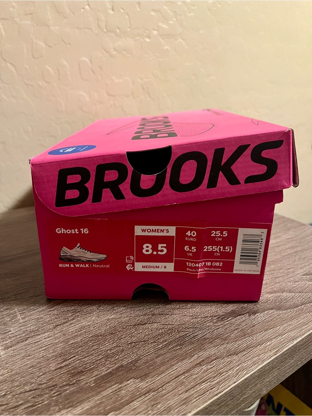 Brooks Ghost 16 Run Sneakers Empower Her Purple Lilac White Women’s 8.5 NIB - Picture 2 of 12